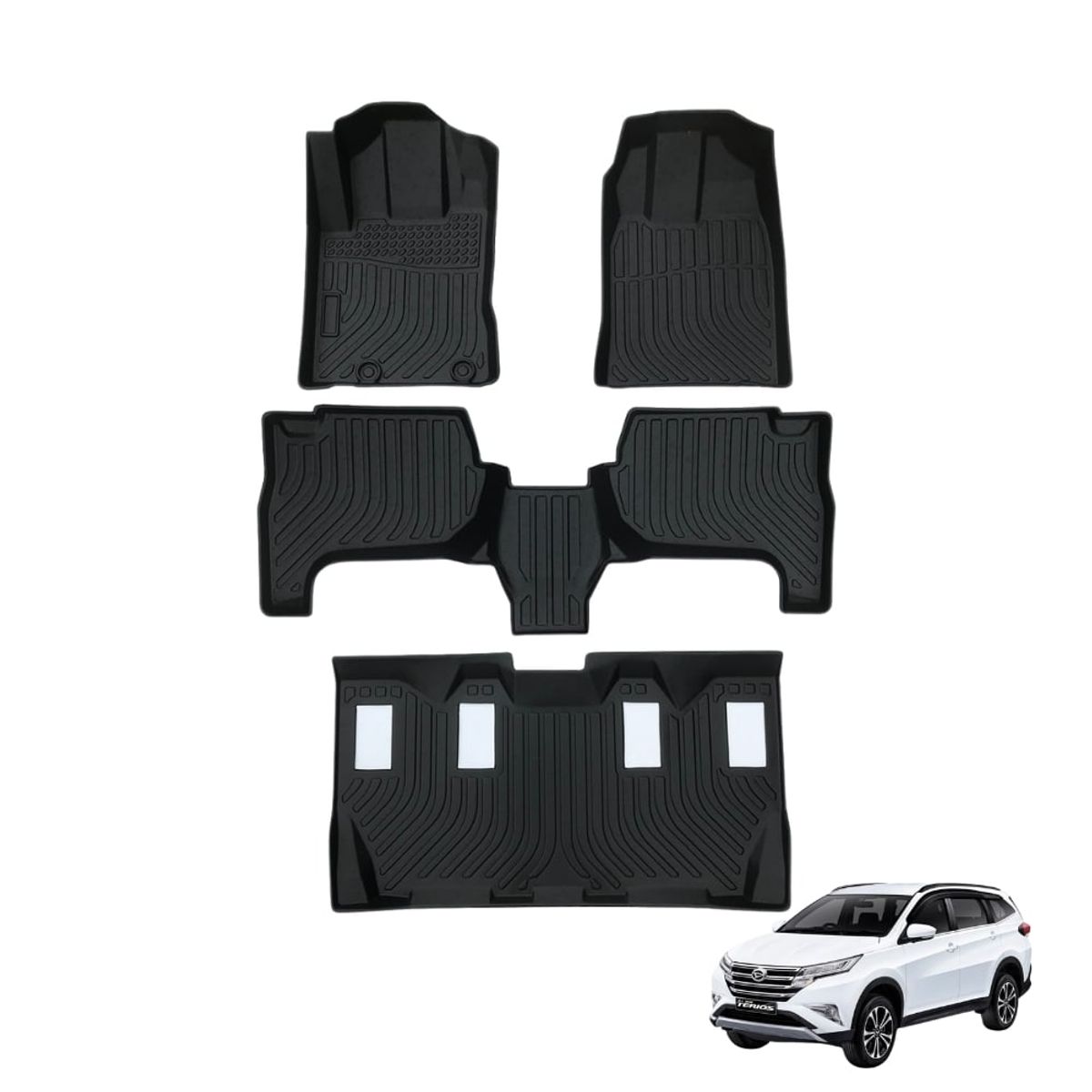 GENERICO - PROTECTOR CUBRE PISO 5D TPE TOYOTA RUSH 2018 - 2024