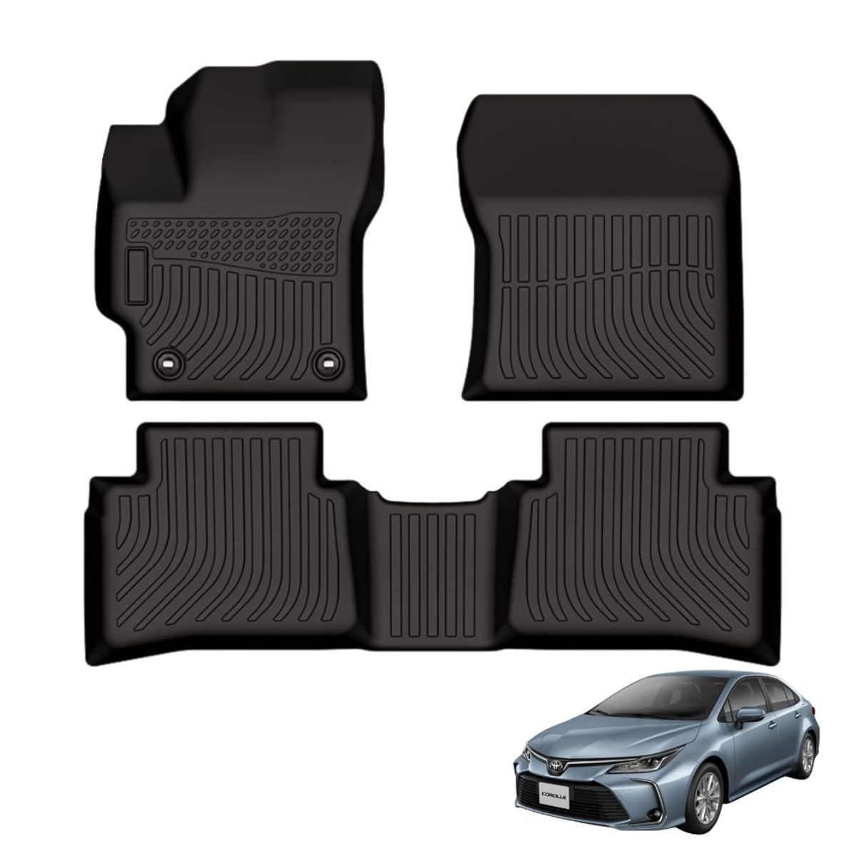 GENERICO - PROTECTOR CUBRE PISO 5D TPE TOYOTA COROLLA 2020 - 2023