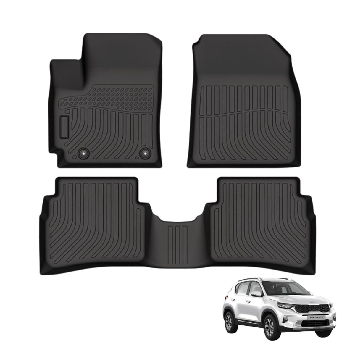 GENERICO - PROTECTOR CUBRE PISO 5D TPE KIA SONET 2021+