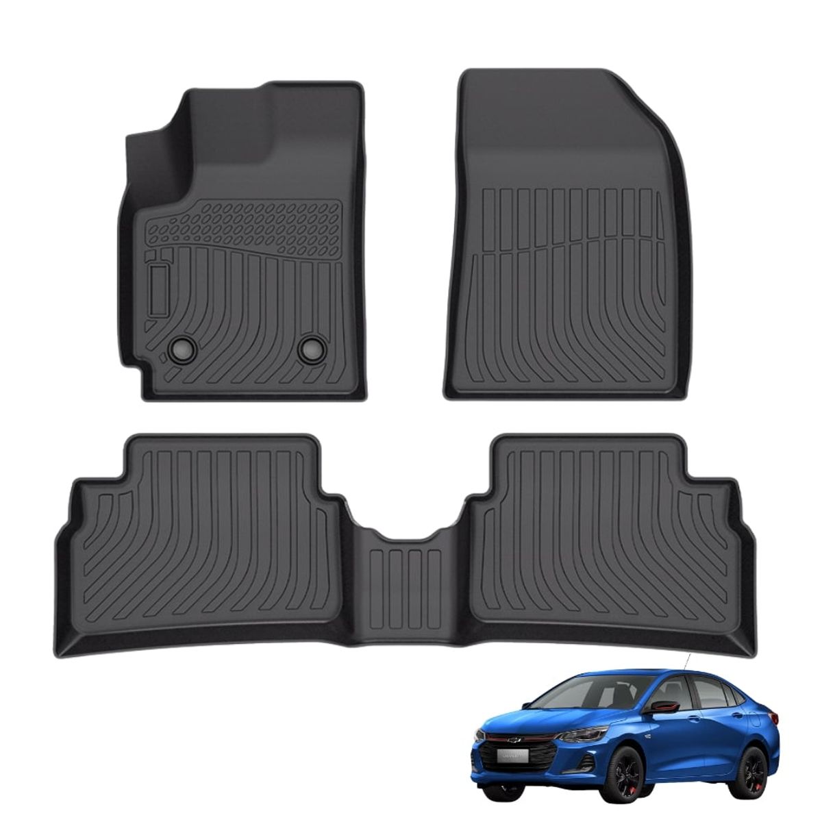 GENERICO - PROTECTOR  PISO 5D TPE CHEVROLET ONIX 2021-2024 SEDAN