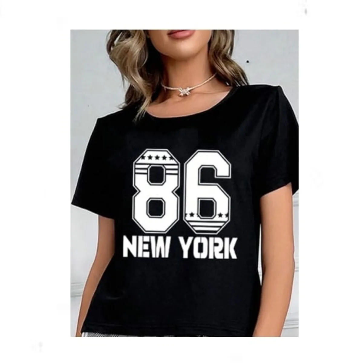 GENERICO - Camiseta de dormir - Mujer talla M - Negro