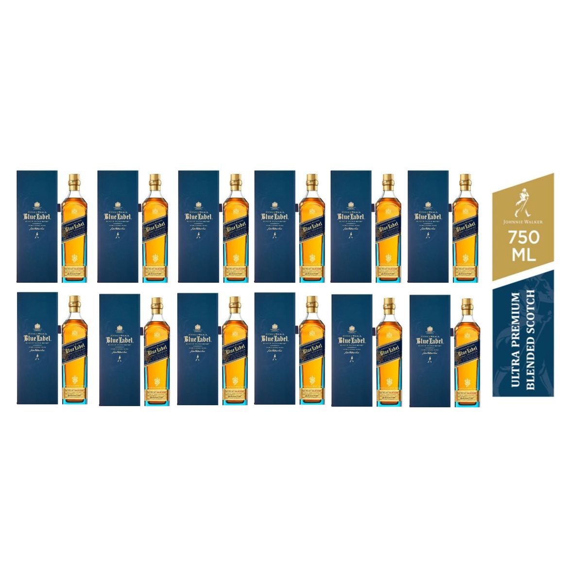 JOHNNIE WALKER - Whisky Johnnie Walker Blue Label 750ml - 12 UND