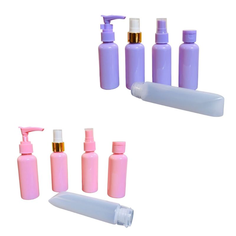 GENERICO - Envases Viajero Pack x 10 Unds Rosa y Lila