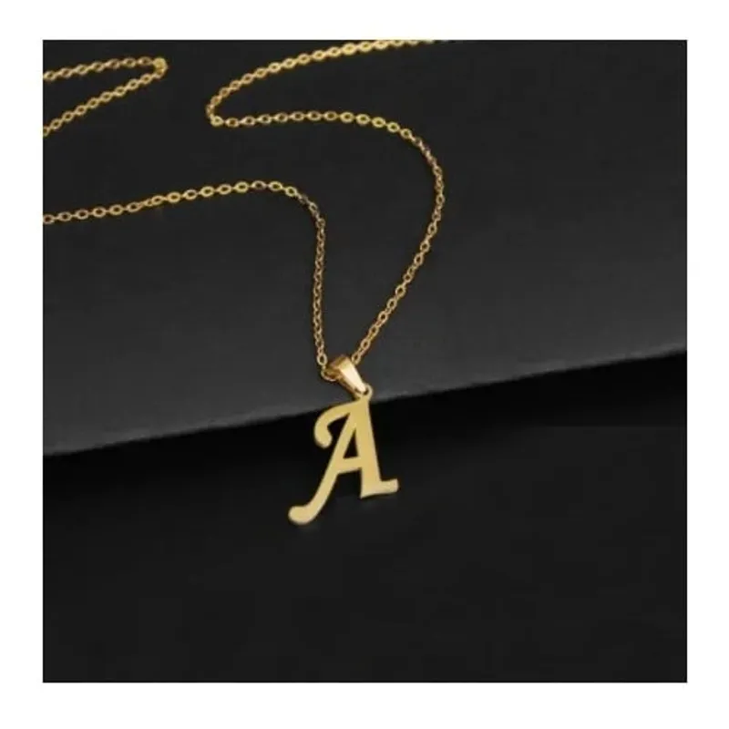 OEM - Collar Mujer Letra A Inicial Fino Acero Inoxidable x Navidad