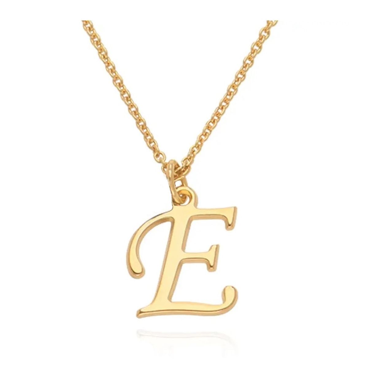 OEM - Collar Mujer Letra E Inicial Fino Acero Inoxidable x SAN VALENTIN