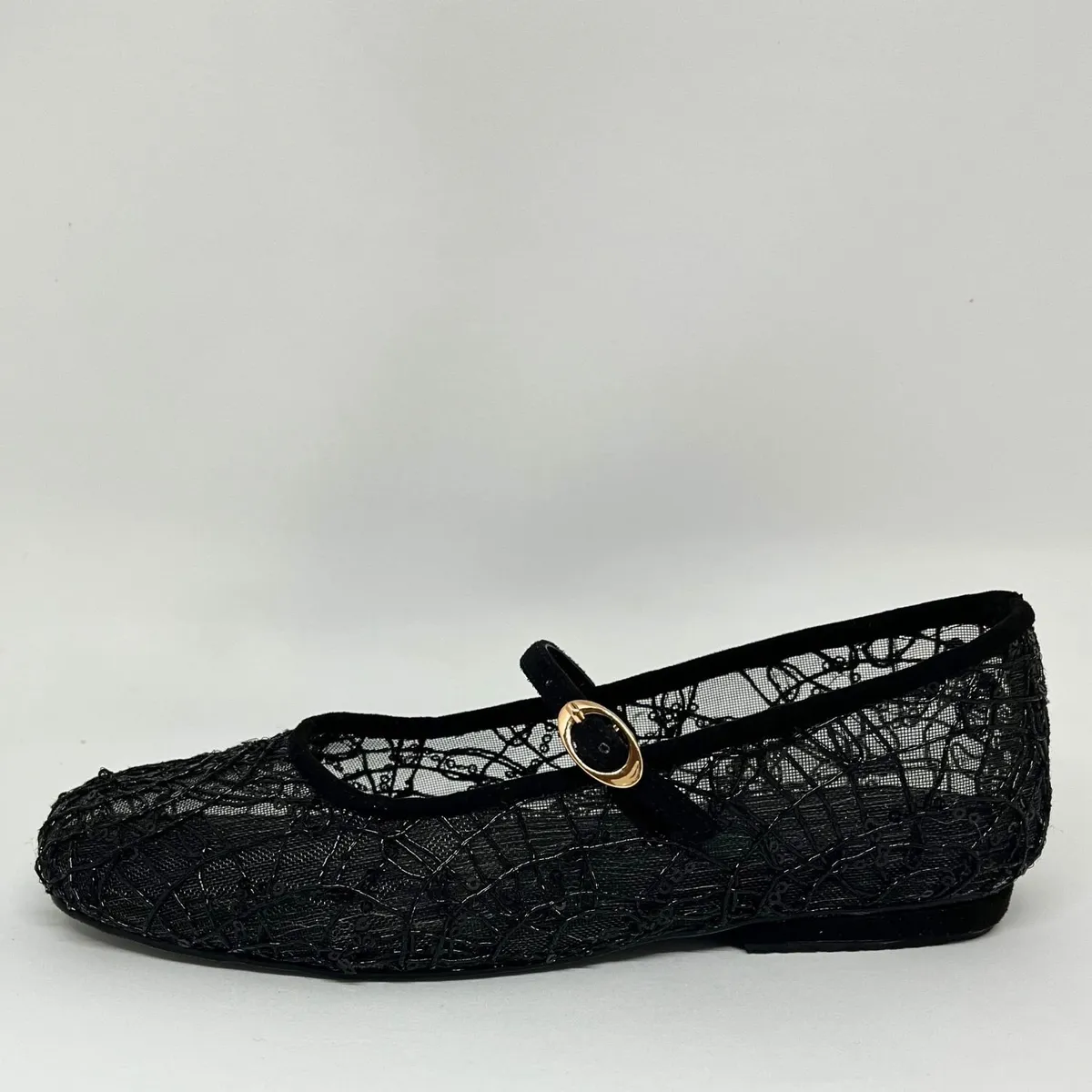 SAPATU - BALLERINAS MUJER SAPATU MARY JANE MALLA NEGRO