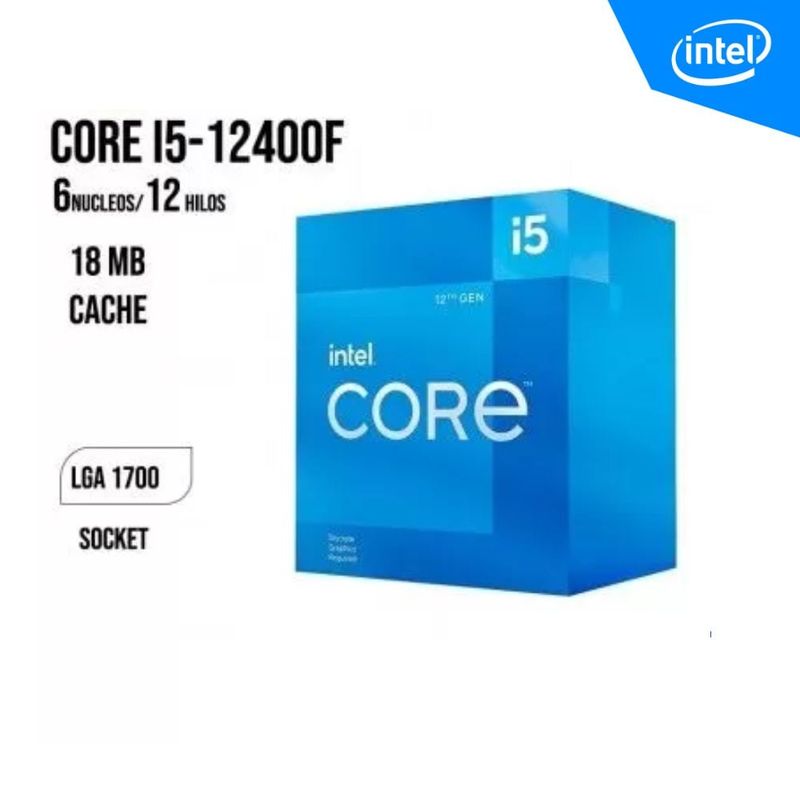 INTEL - PROCESADOR INTEL CORE I5-12400F 250440GHZ 18MB CACHÉ L3 LGA1700