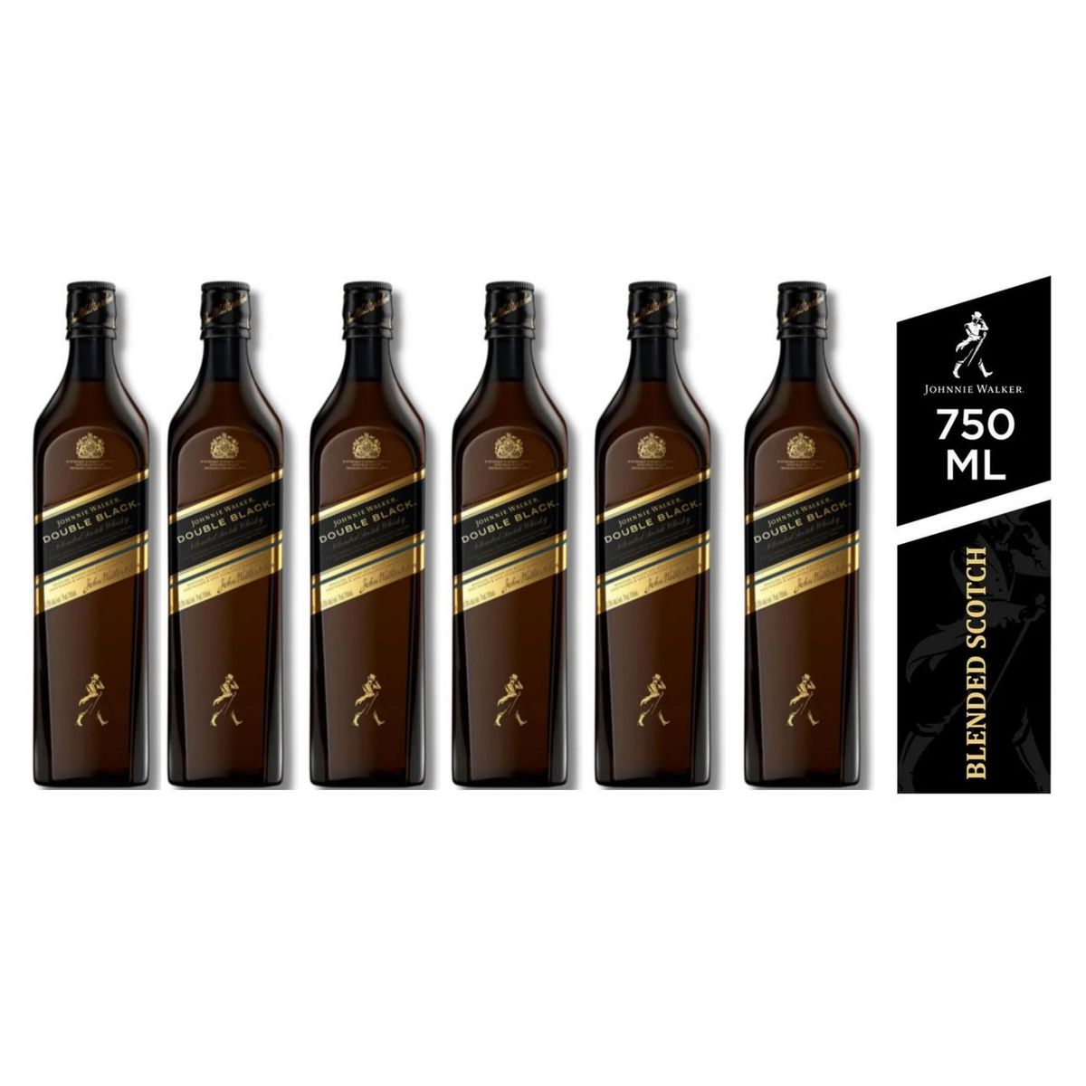 JOHNNIE WALKER - Whisky JOHNNIE WALKER Double Black Label 750ml- 6 UND