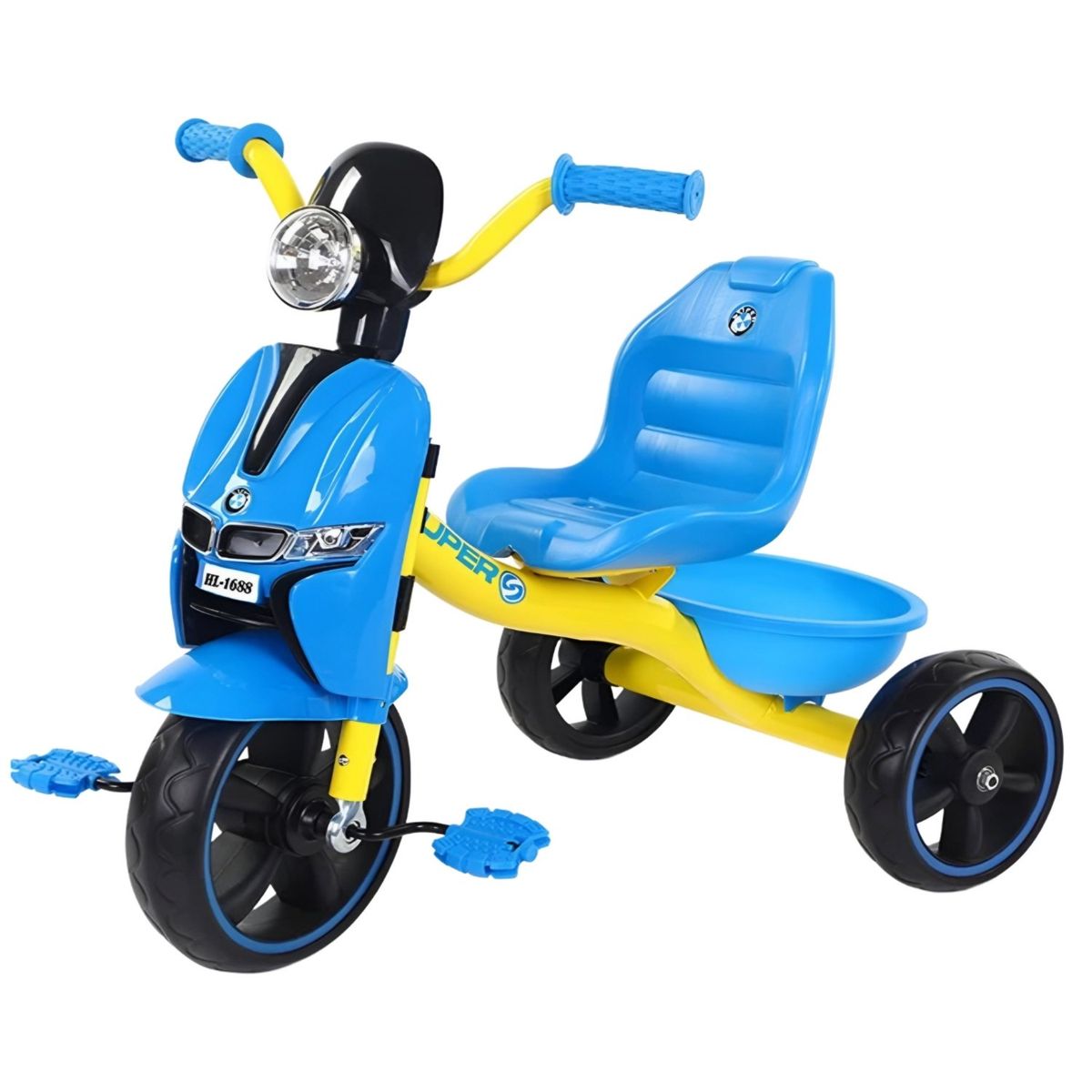 GENERICO - Triciclo músical y luces led para niños azul