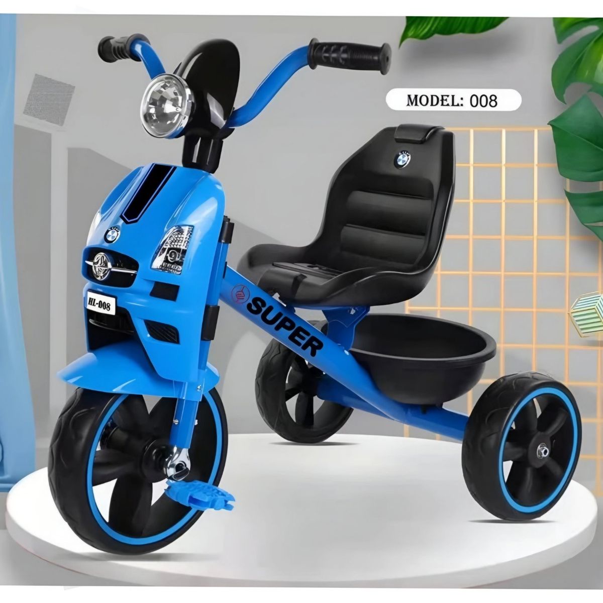 GENERICO - Triciclo músical y luces led para niños azul