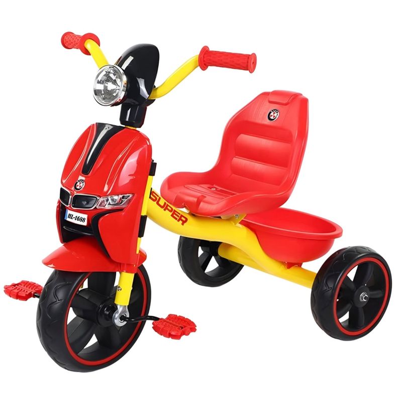 GENERICO - Triciclo músical y luces led para niños rojo