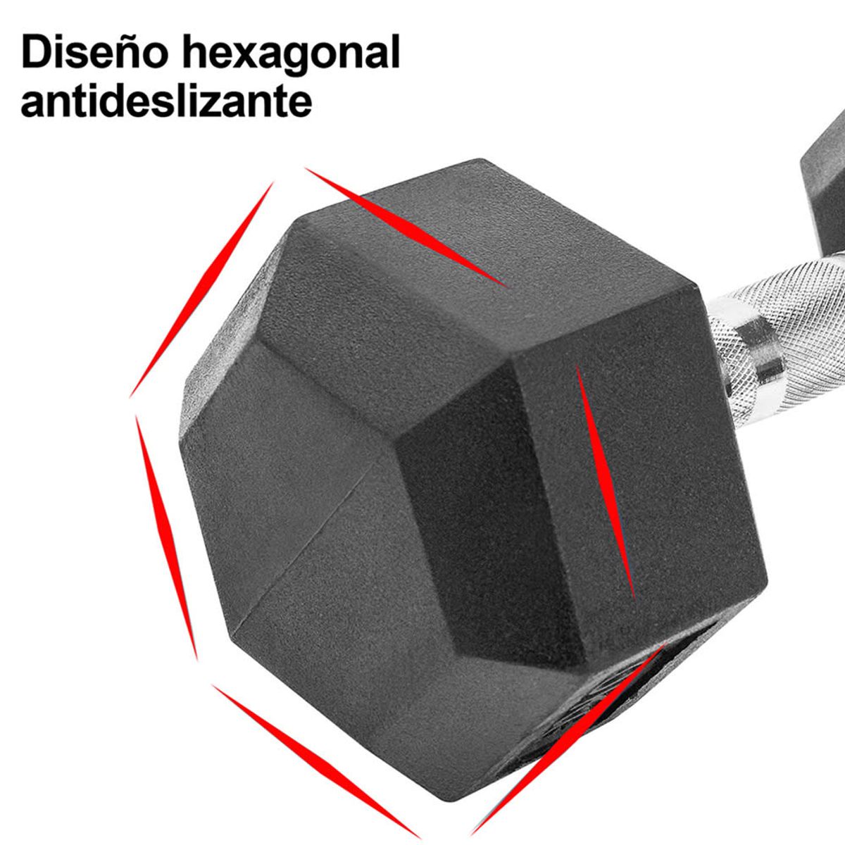 PROIRON - Set de mancuernas hexagonales de 195KG + Rack de Acero