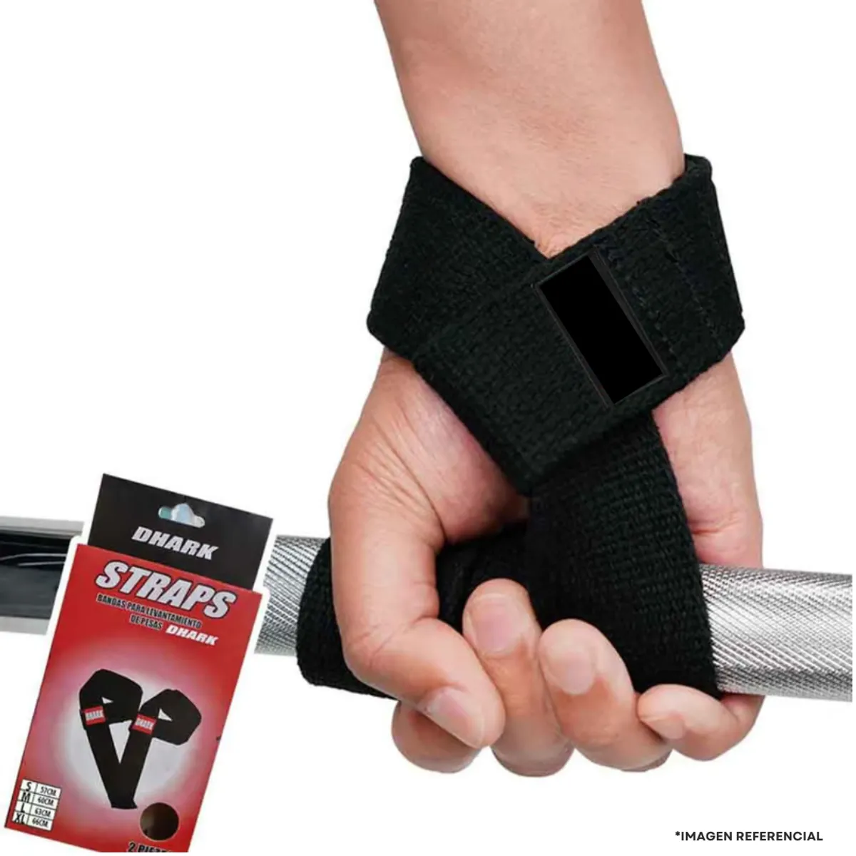 GENERICO - STRAPS PARA PESO gymgimnasio - NEGRO