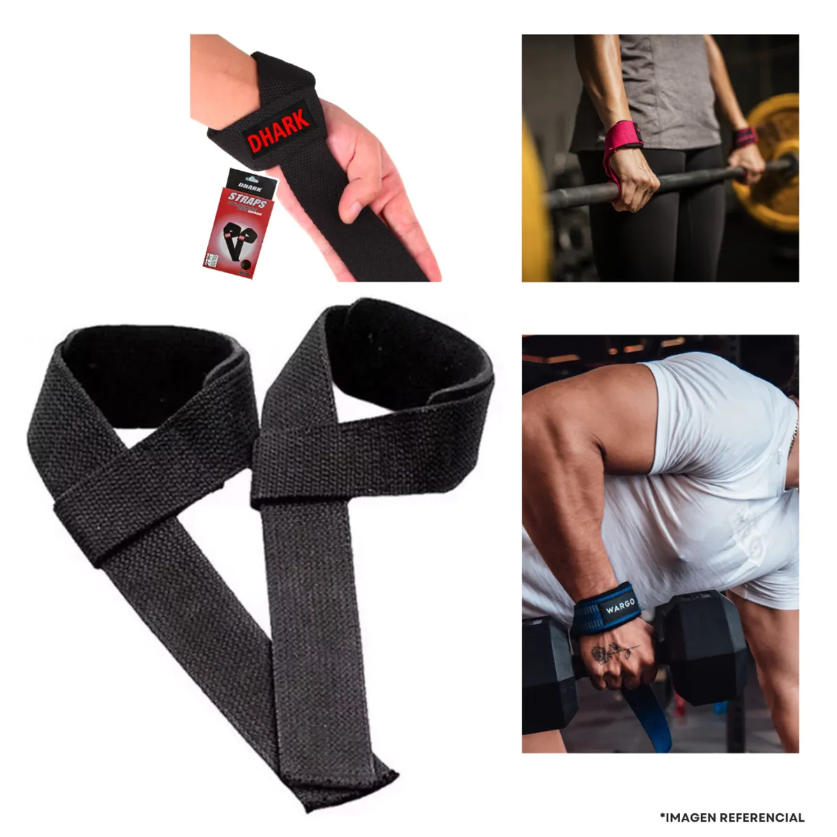 GENERICO - Straps Para Levantamiento De Pesas Gym