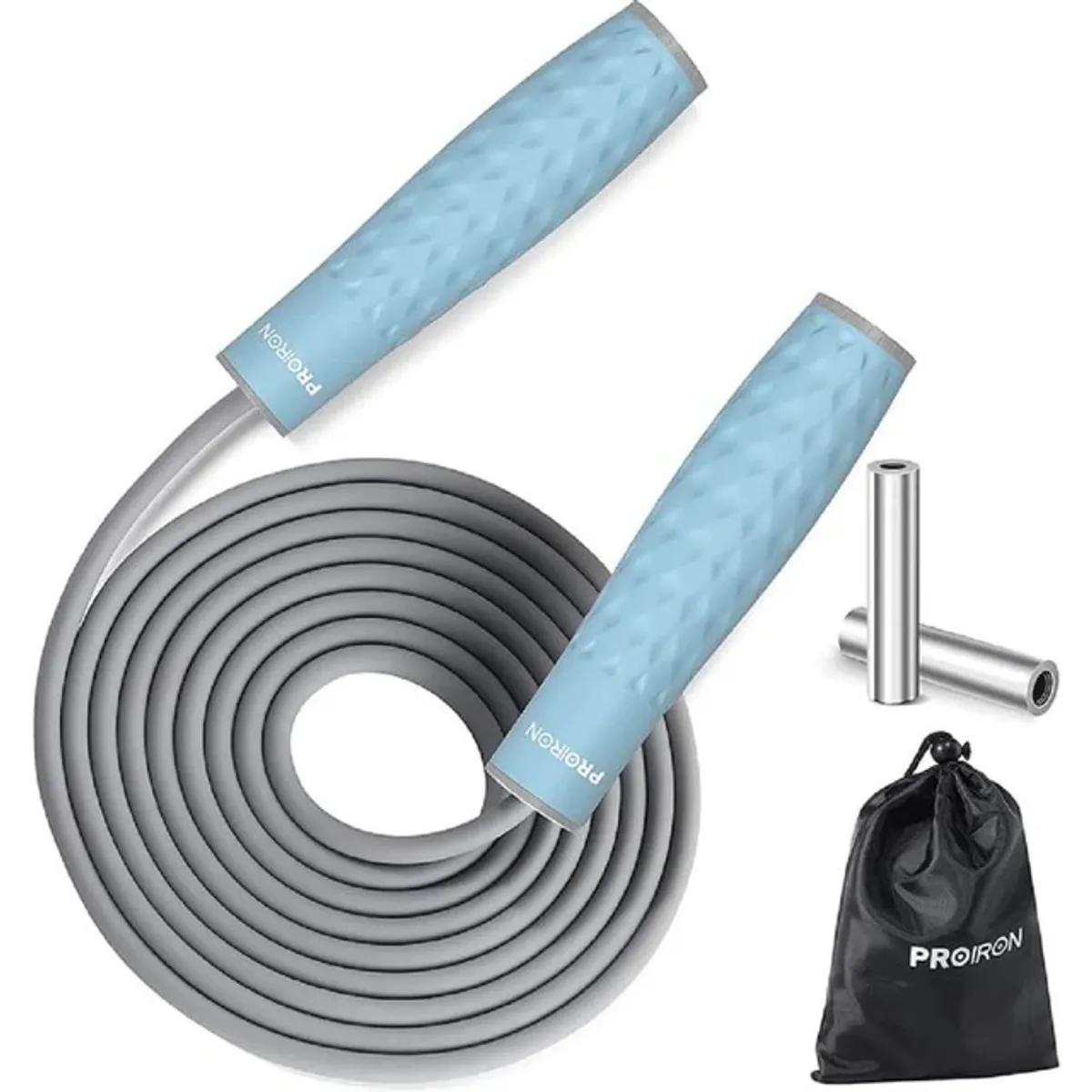 PROIRON - Soga para Saltar o Jump Rope con Peso Celeste