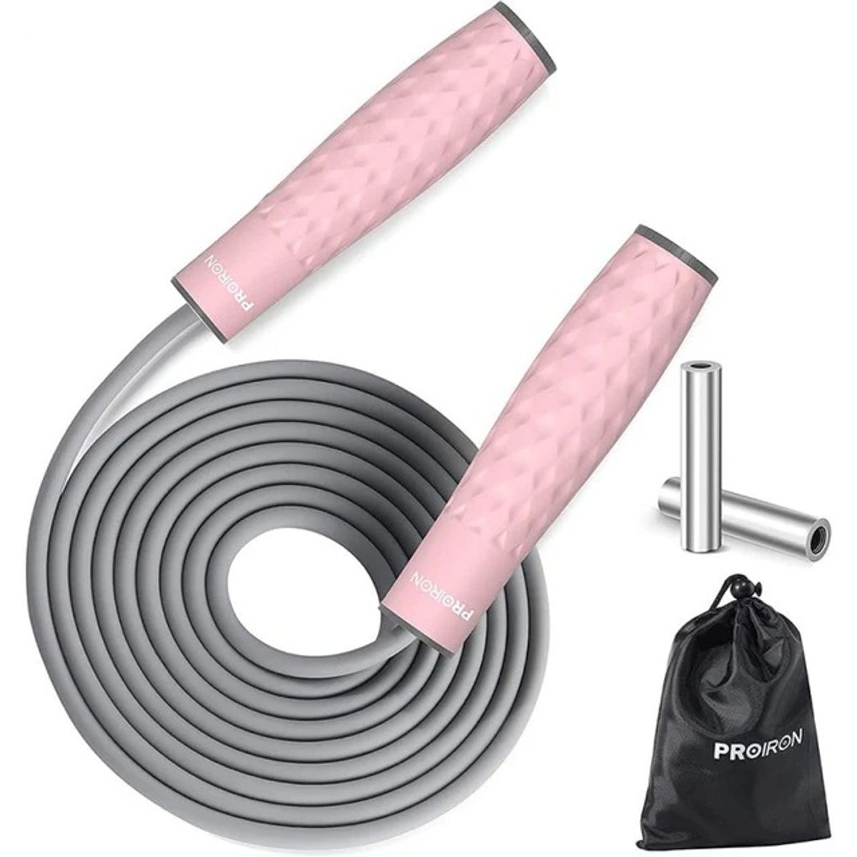 PROIRON - Soga para Saltar o Jump Rope con Peso Rosado