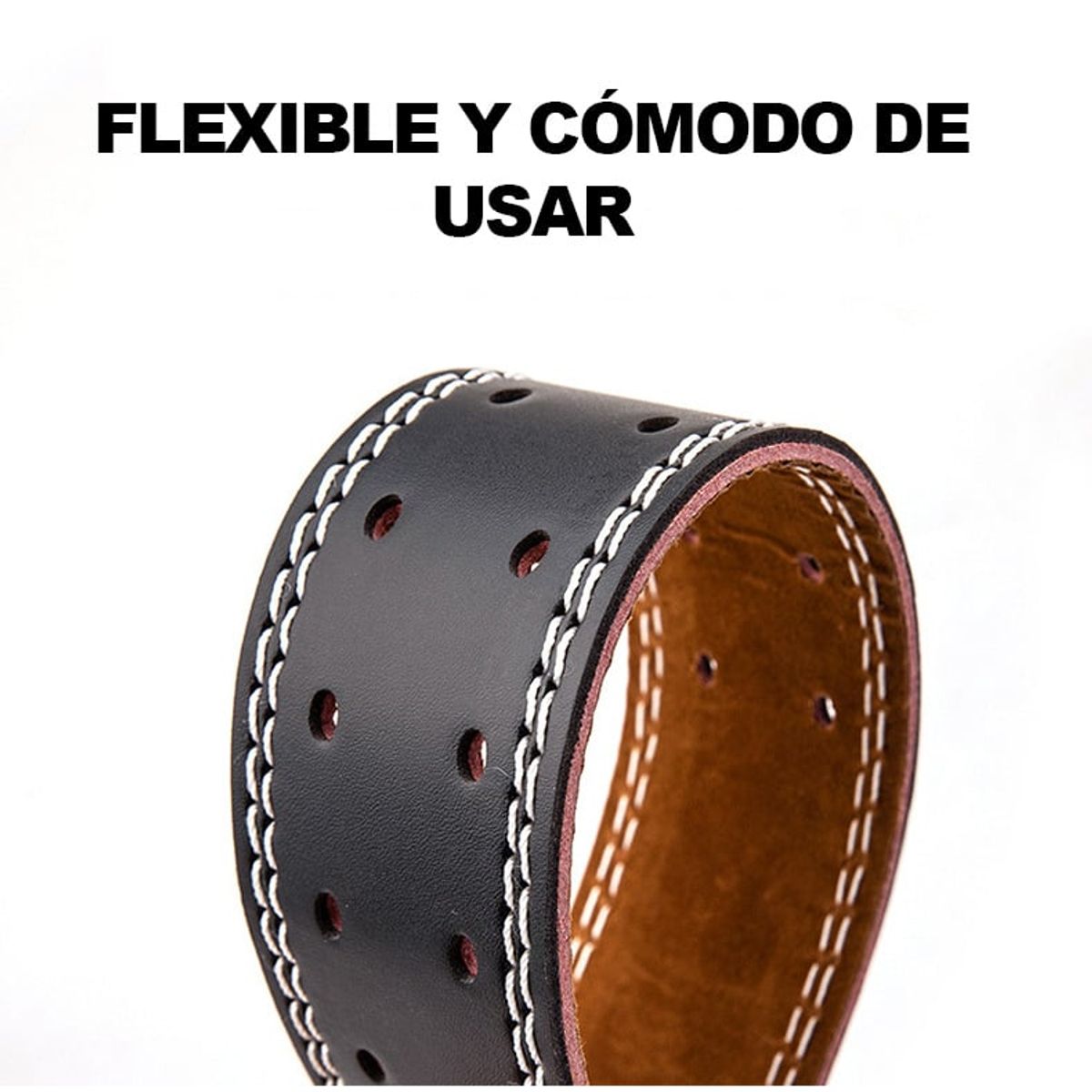 GENERICO - Cinturon correa para gimnasio pesas - negro - XL