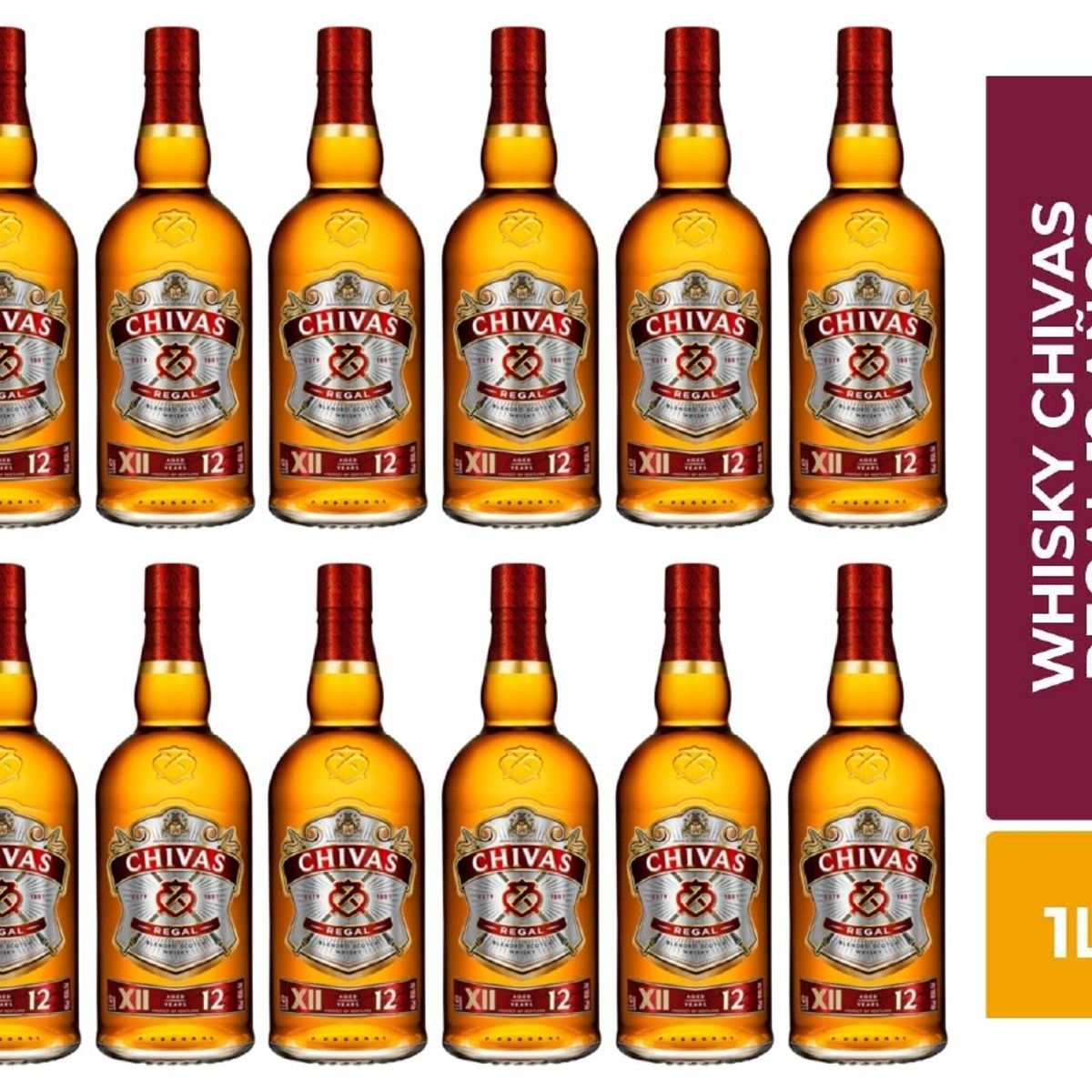 CHIVAS REGAL - Whisky Chivas Regal 12 años 1L - 12 UND