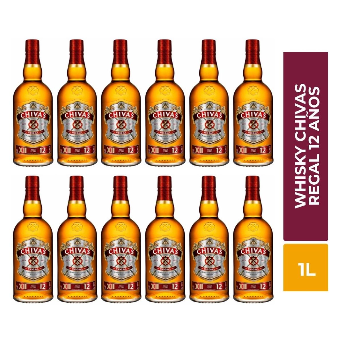 CHIVAS REGAL - Whisky Chivas Regal 12 años 1L - 12 UND