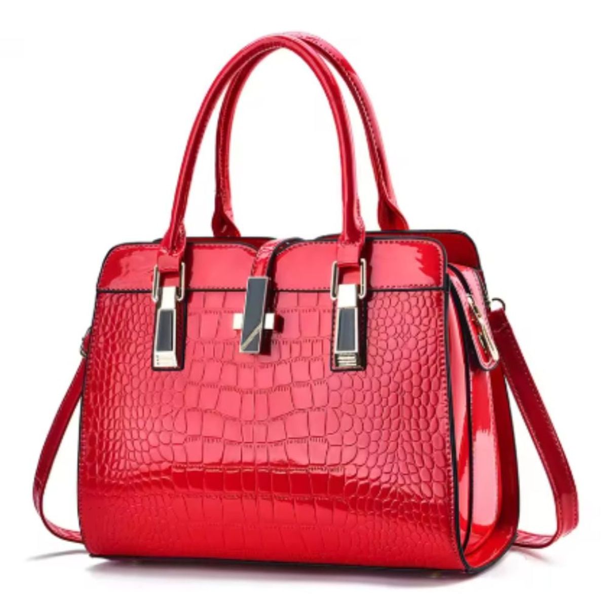 GENERICO - Cartera Ejecutiva Elegante Bandolera piel diseño cocodrilo