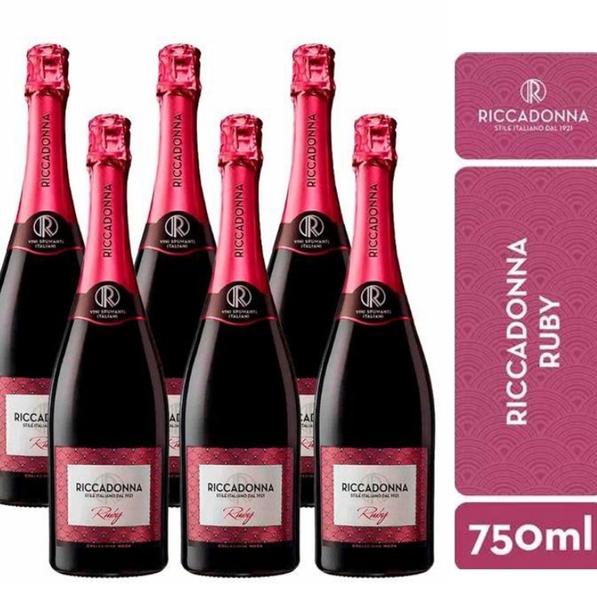 RICCADONNA - Espumante Riccadonna Ruby 750ml - 6 UND