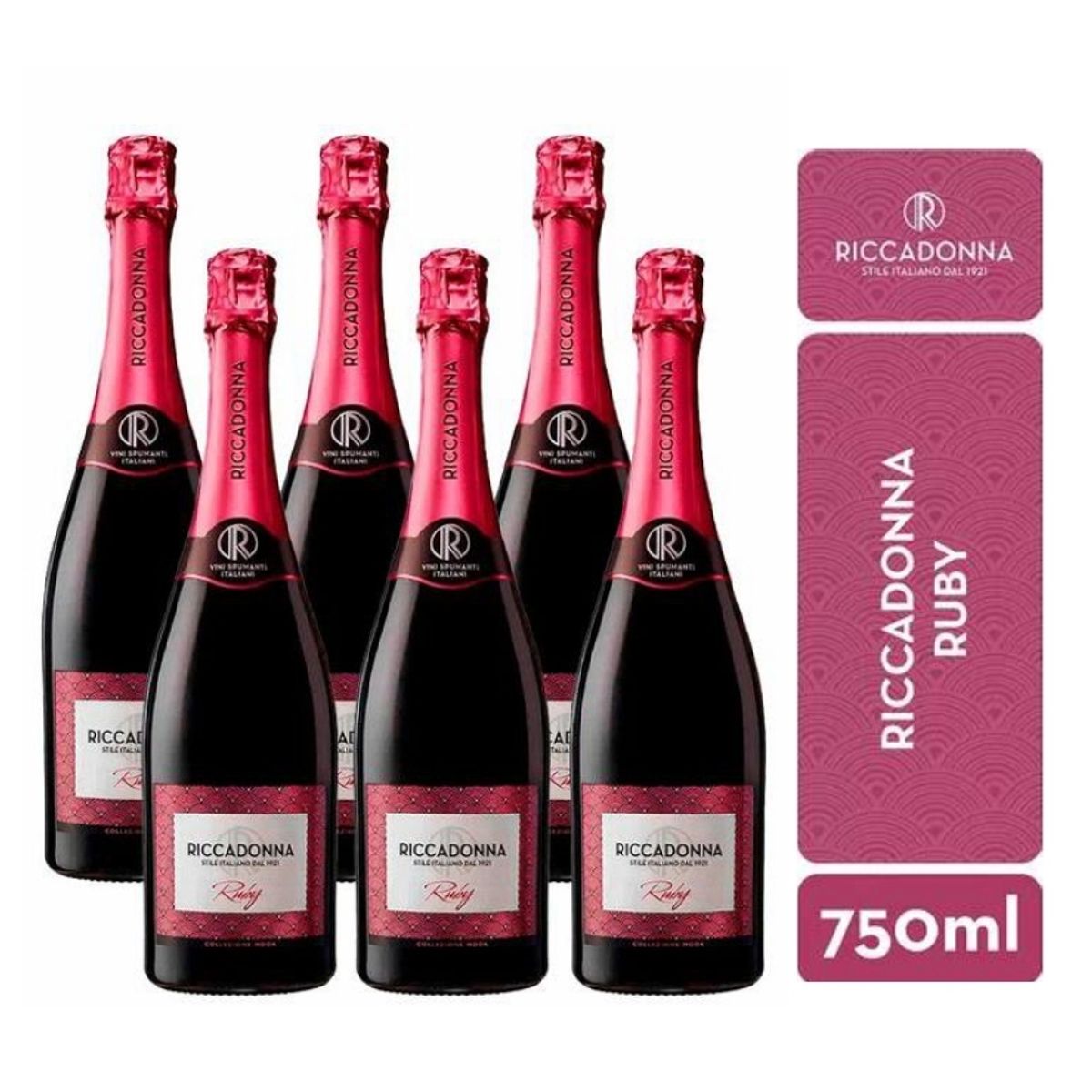 RICCADONNA - Espumante Riccadonna Ruby 750ml - 6 UND