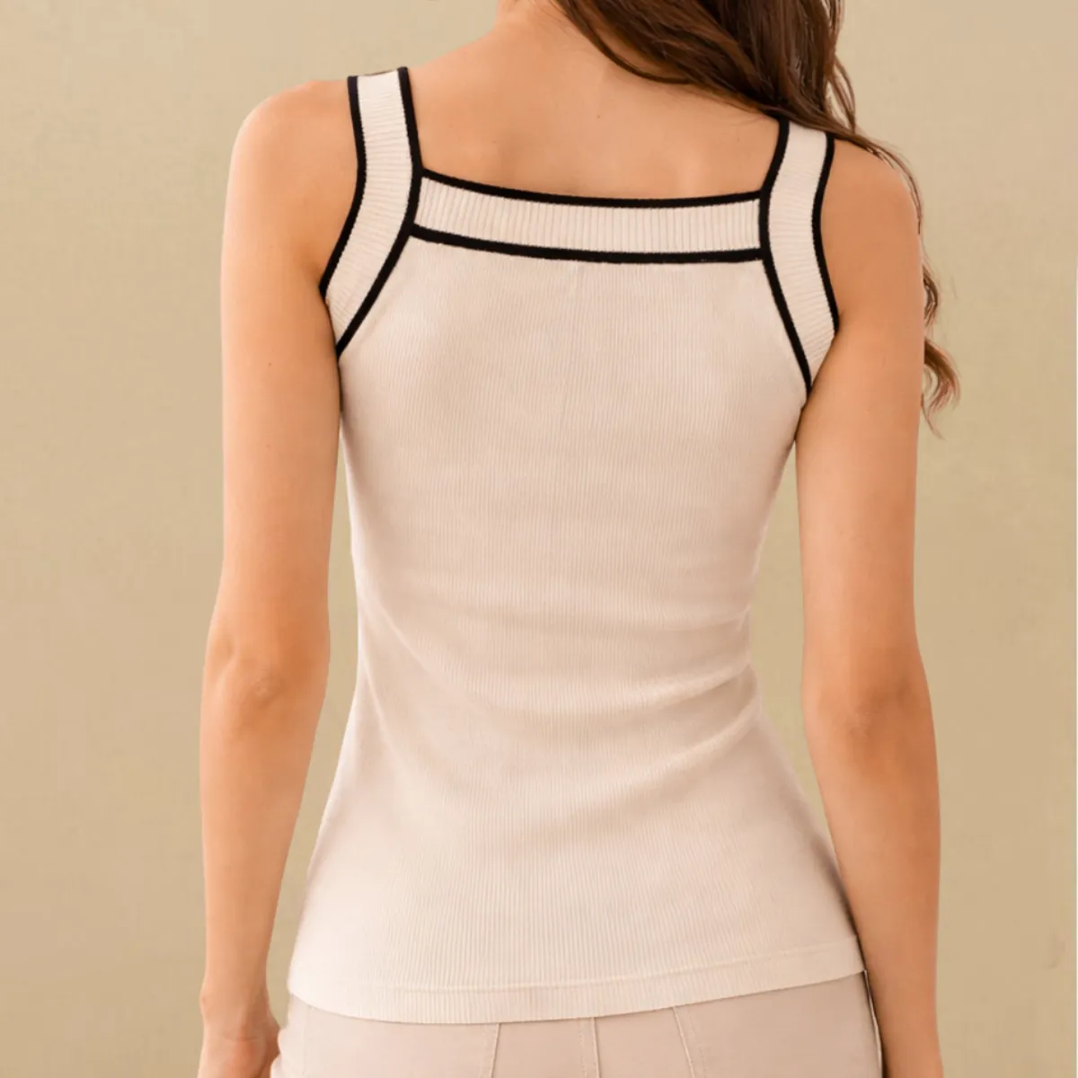 AMA OUTFITTERS - Top de hilo halther bicolor