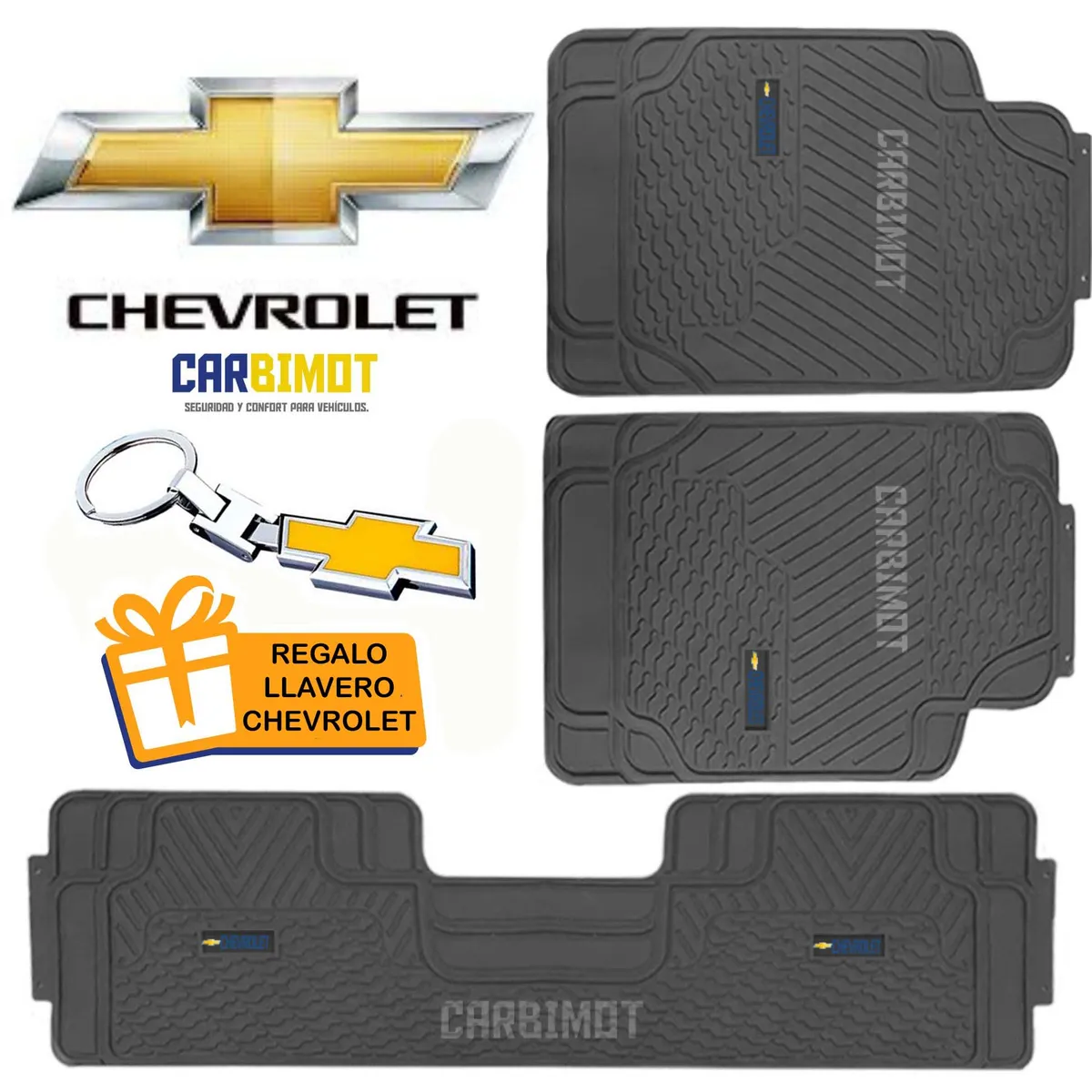 GENERICO - PISO PROTECTOR ALFOMBRA TAPIZ PARA VEHICULOS CHEVROLET