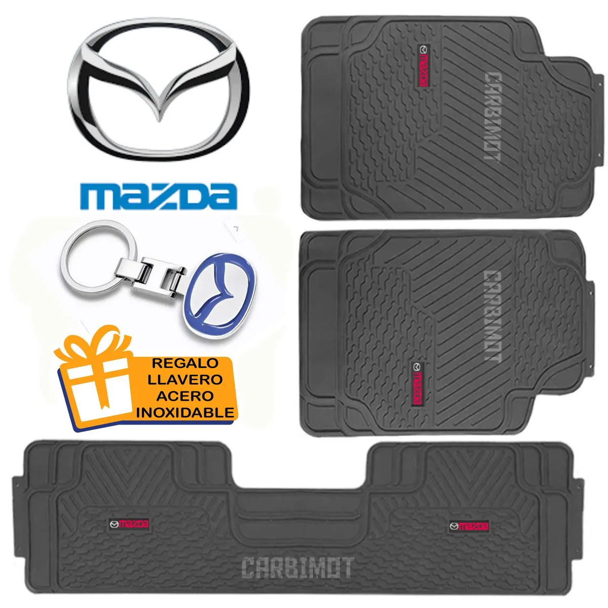 GENERICO - PISO PROTECTOR FORRO TAPIZ PARA VEHICULOS MAZDA