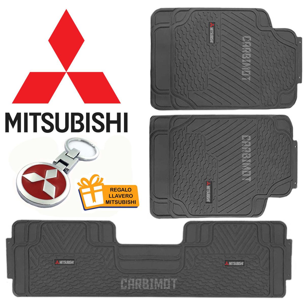 GENERICO - PISO FORRO TAPIZ PROTECTOR PARA VEHICULOS MITSUBISHI
