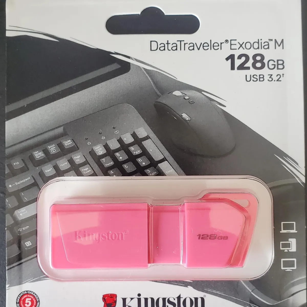 KINGSTON - Memoria USB 128GB Kingston DataTraveler Exodia M - ROSADO