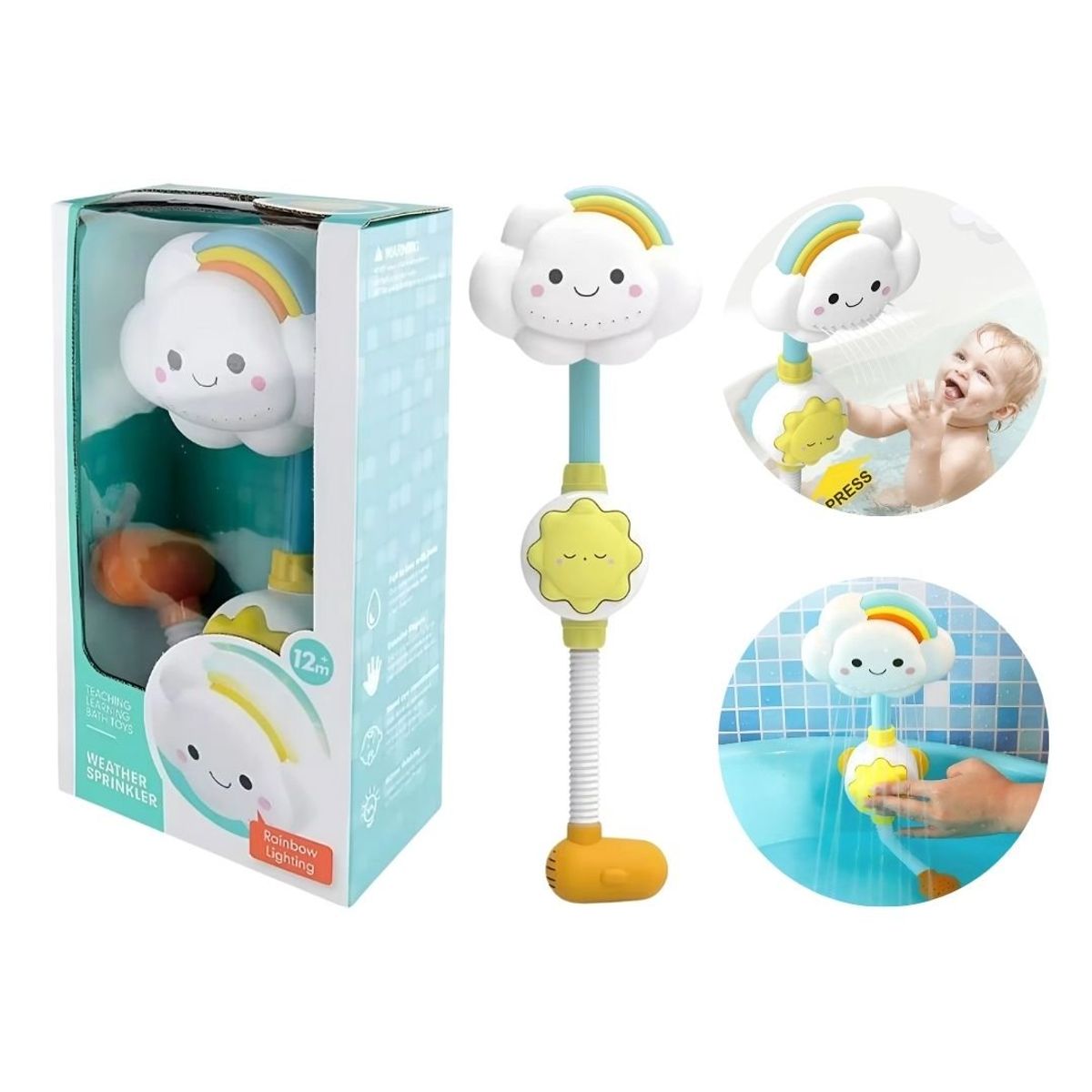 GENERICO - Nube Arcoiris De Juguete Regadera Portátil Para Bebés