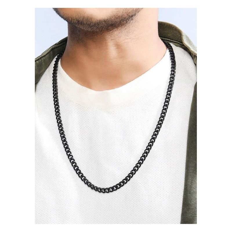 OEM - Cadena Collar Hombre Eslabon Semi Grueso Acero Inoxidable 316L