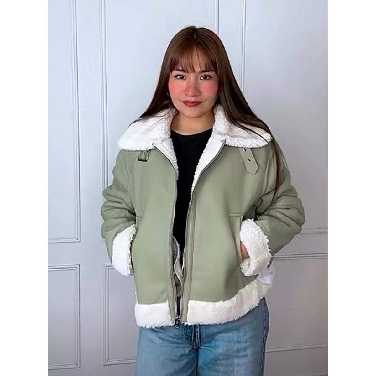 AMA OUTFITTERS - CASACA AVIADOR CON PELUCHE