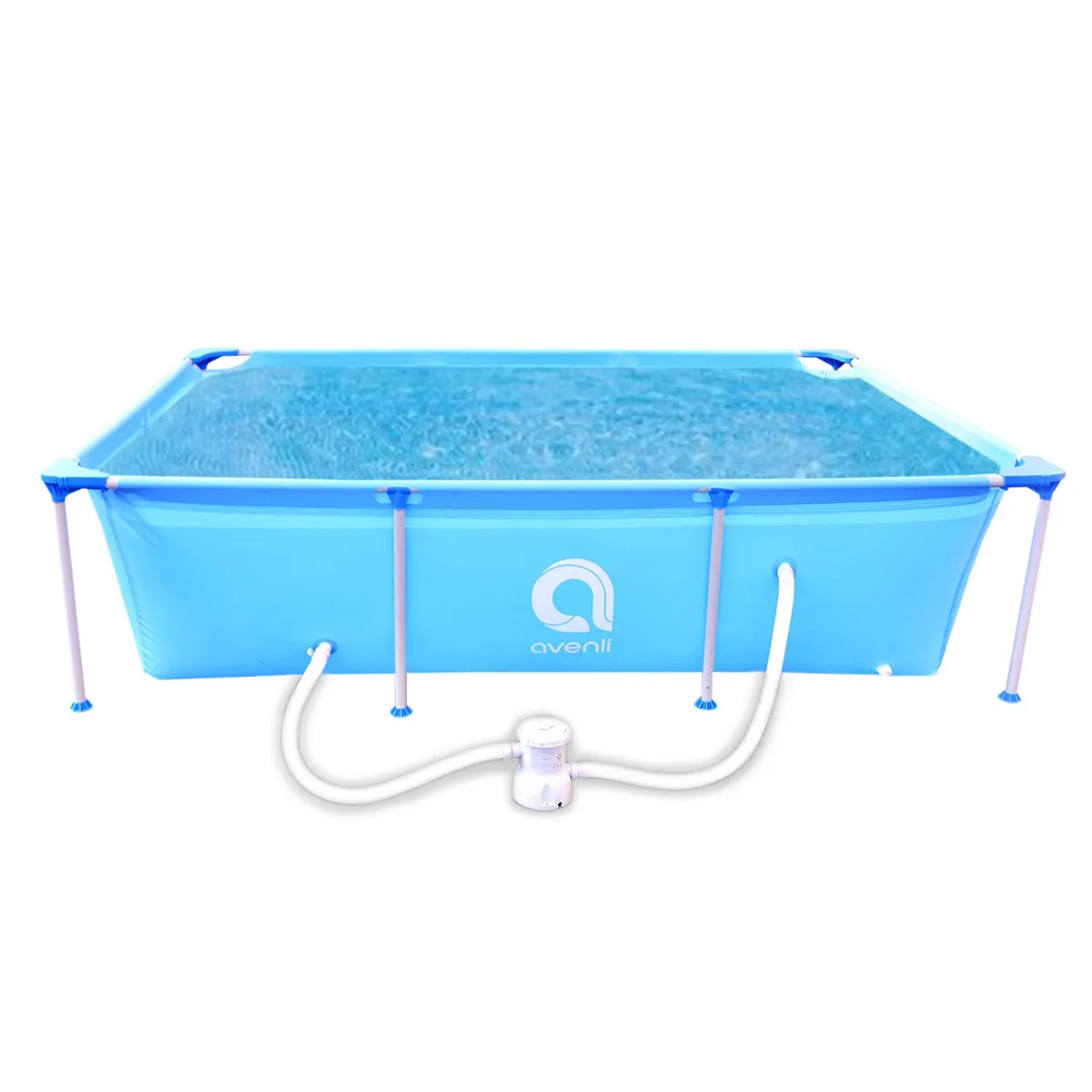 ATLETIS - Piscina con Filtro 2612L 66x179x258 cm Celeste