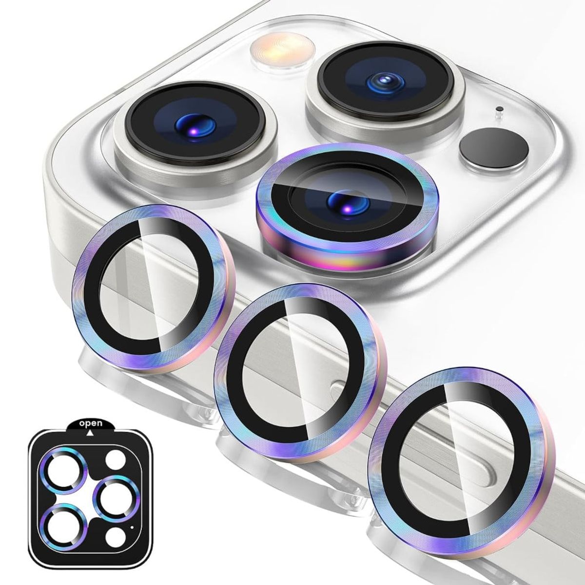 GENERICO - Protector de Cámara Metálico Compatible con iPhone 16 ProMax-16Pro Rai