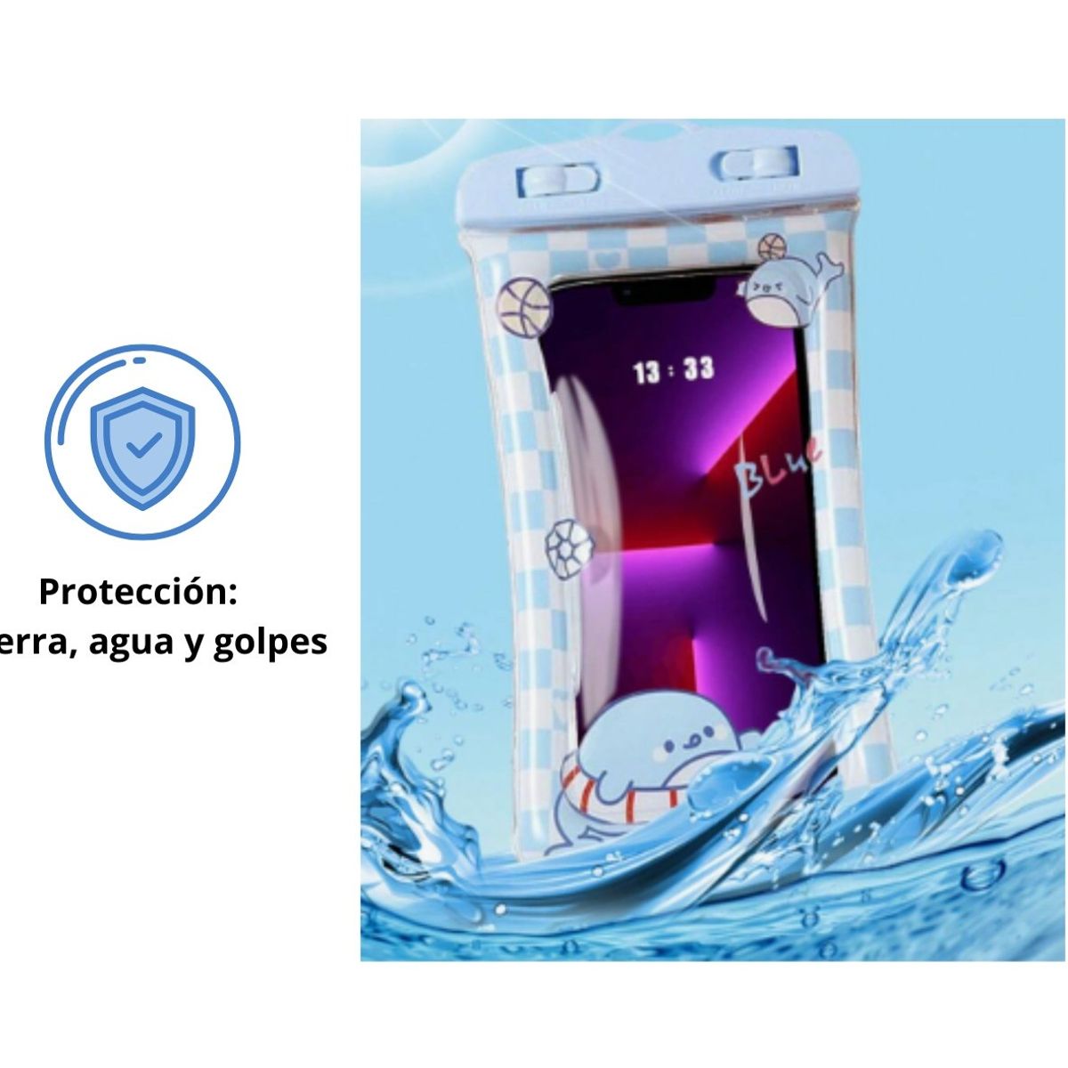 GENERICO - Funda celular protector impermeable acuática kawaii - niños