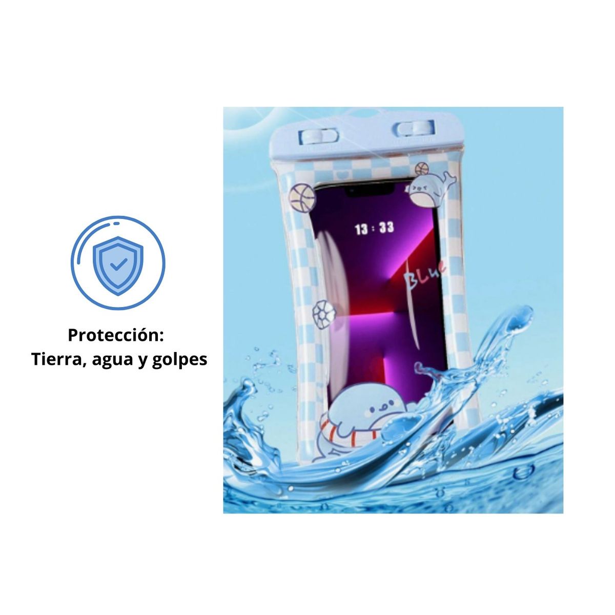 GENERICO - Funda celular protector impermeable acuática kawaii - niños