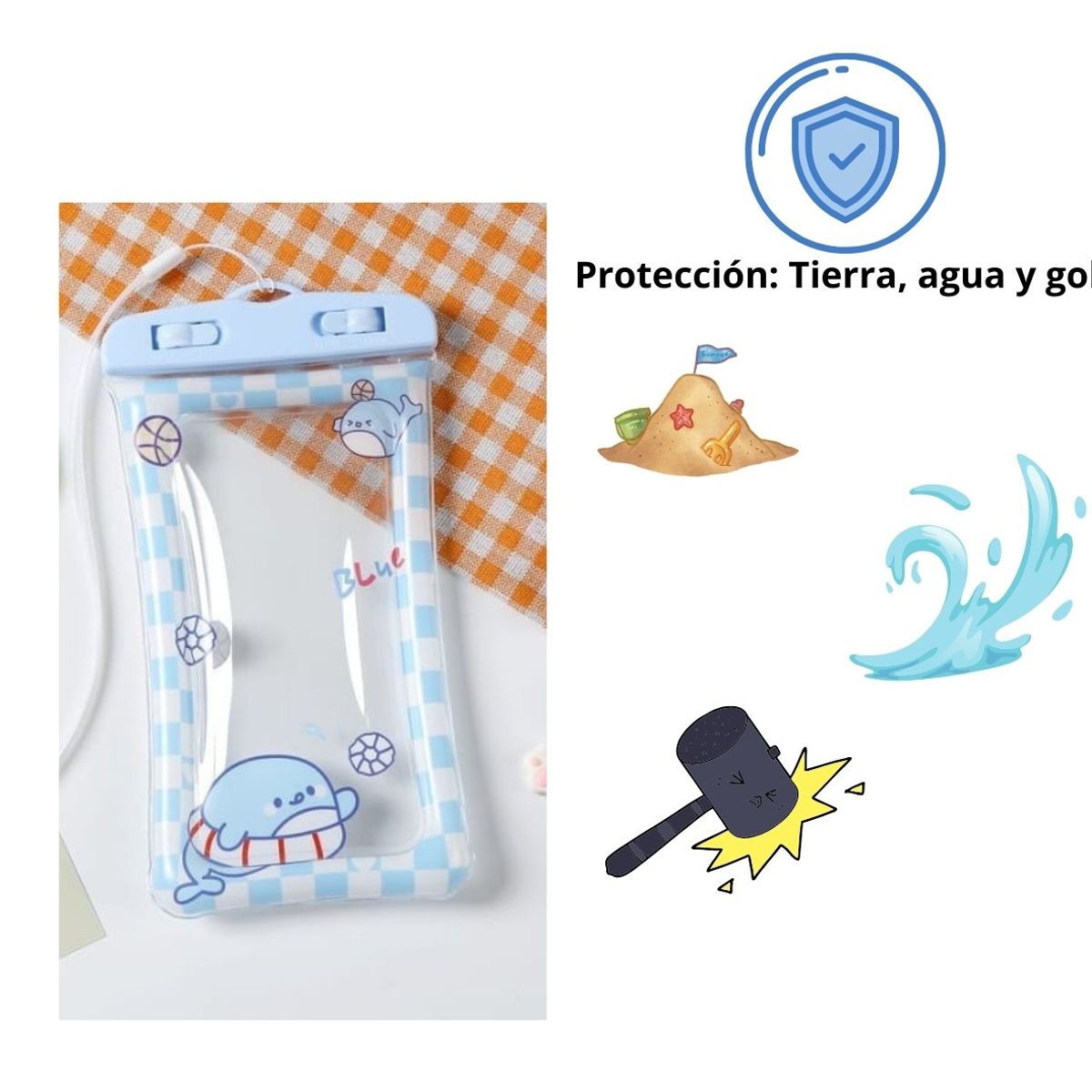 GENERICO - Funda celular protector impermeable acuática kawaii - niños