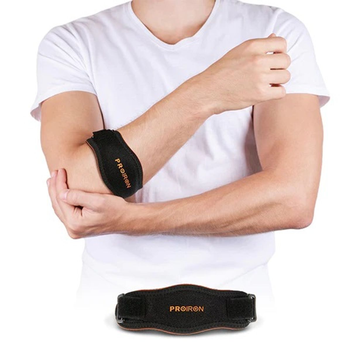 PROIRON - Soporte para codo Negro con Naranja