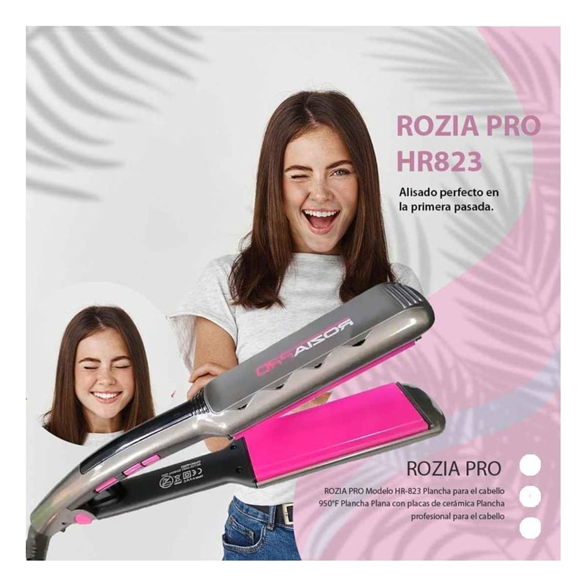 GENERICO - Plancha Alisadora De Cabello Rozia Pro - HR823