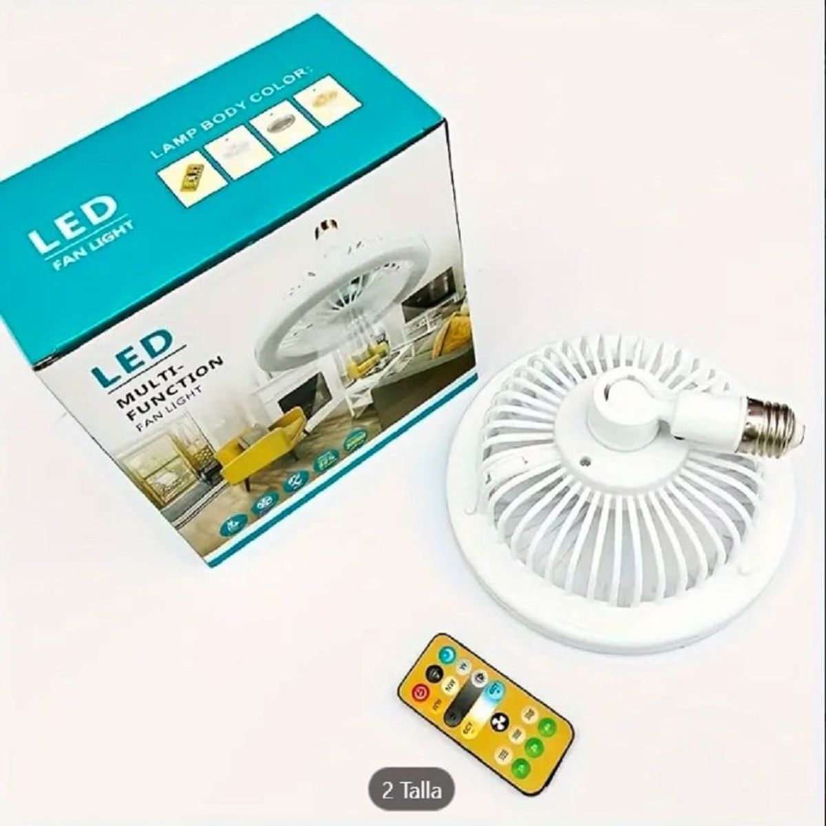 SEISA - Foco Ventilador de Techo Giratorio Ajustable 30W Control y Fragancia