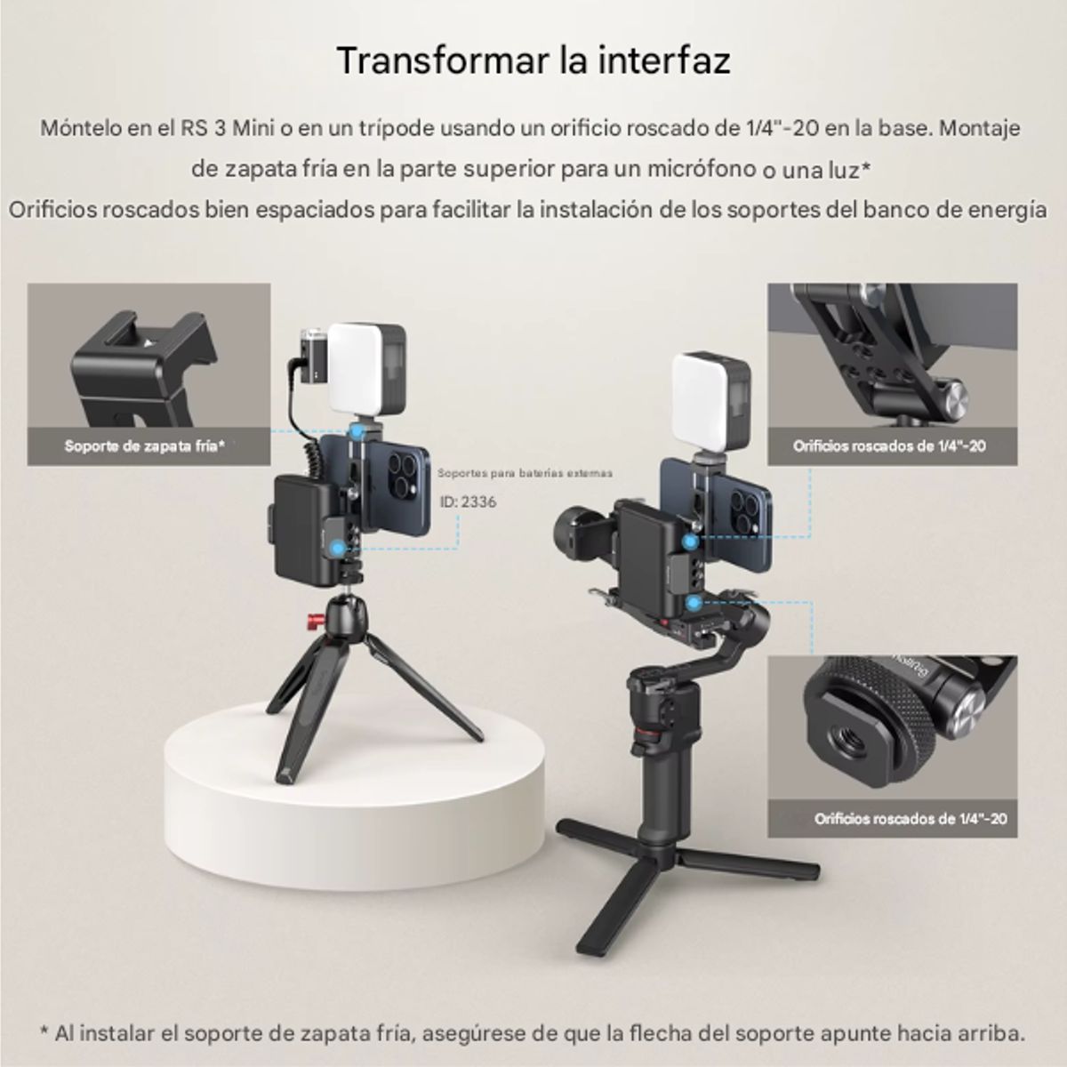 GENERICO - Soporte De Teléfono De Metal Smallrig Con Zapata Fría