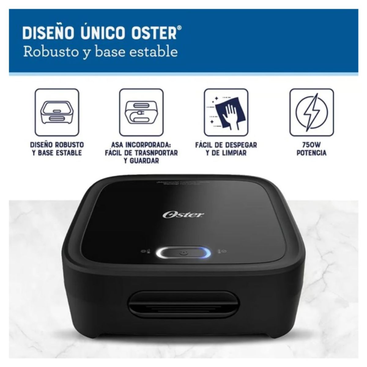OSTER - Sandwichera Oster  CKSTSM400 Negro