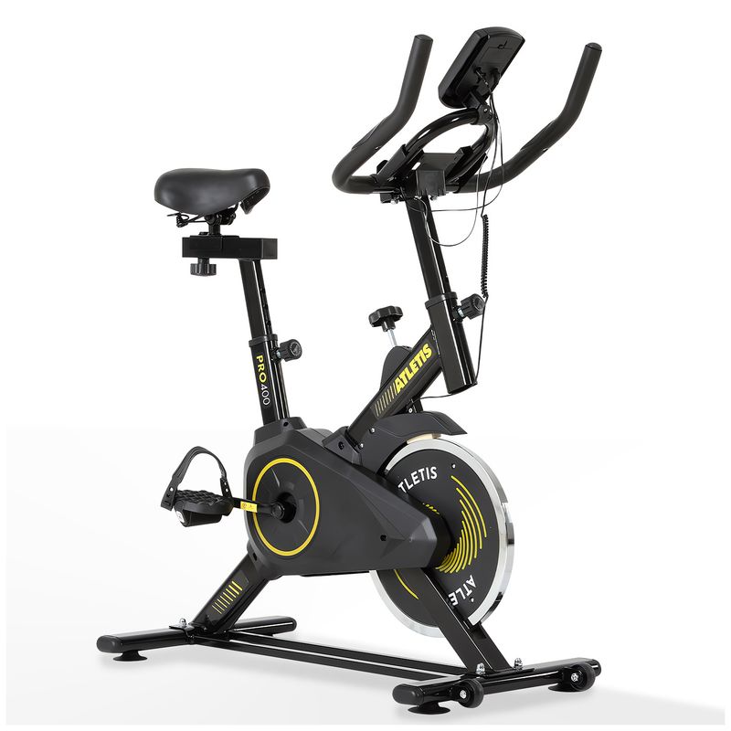 ATLETIS - Bicicleta Spinning Atletis Pro 400 Amarillo 6 Kg