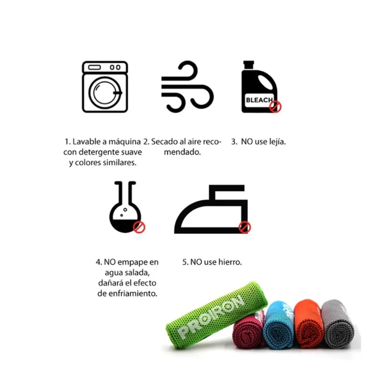 PROIRON - Toalla Fría Deportiva Refrescante Azul