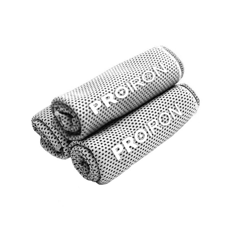 PROIRON - Toalla Fría Deportiva Refrescante Gris - 3 unidades