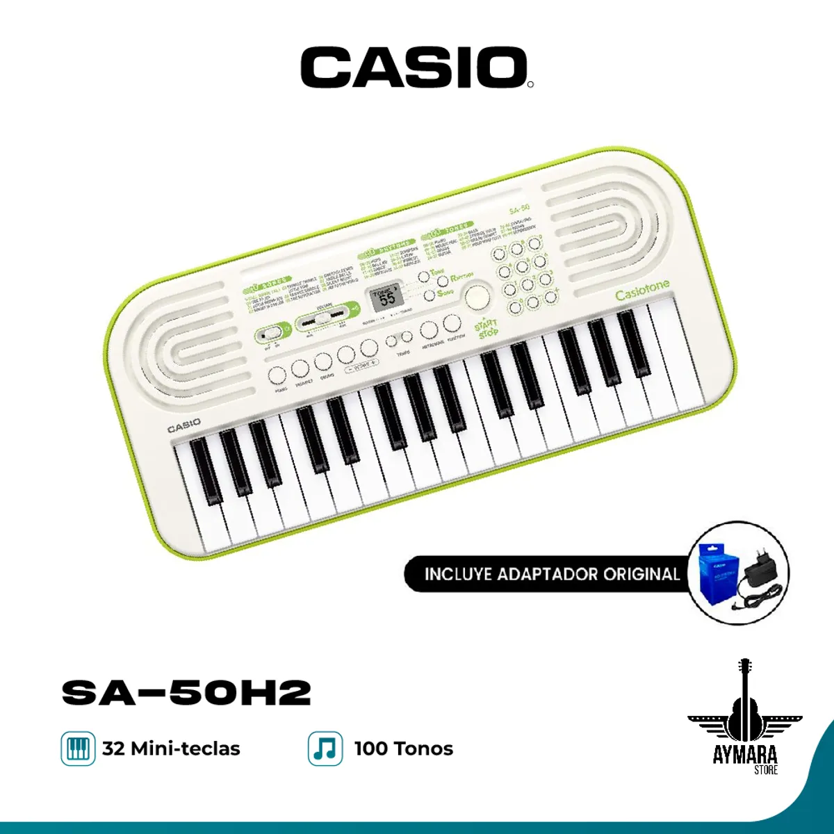 CASIO - Casio SA-50H2 Teclado con Adaptador