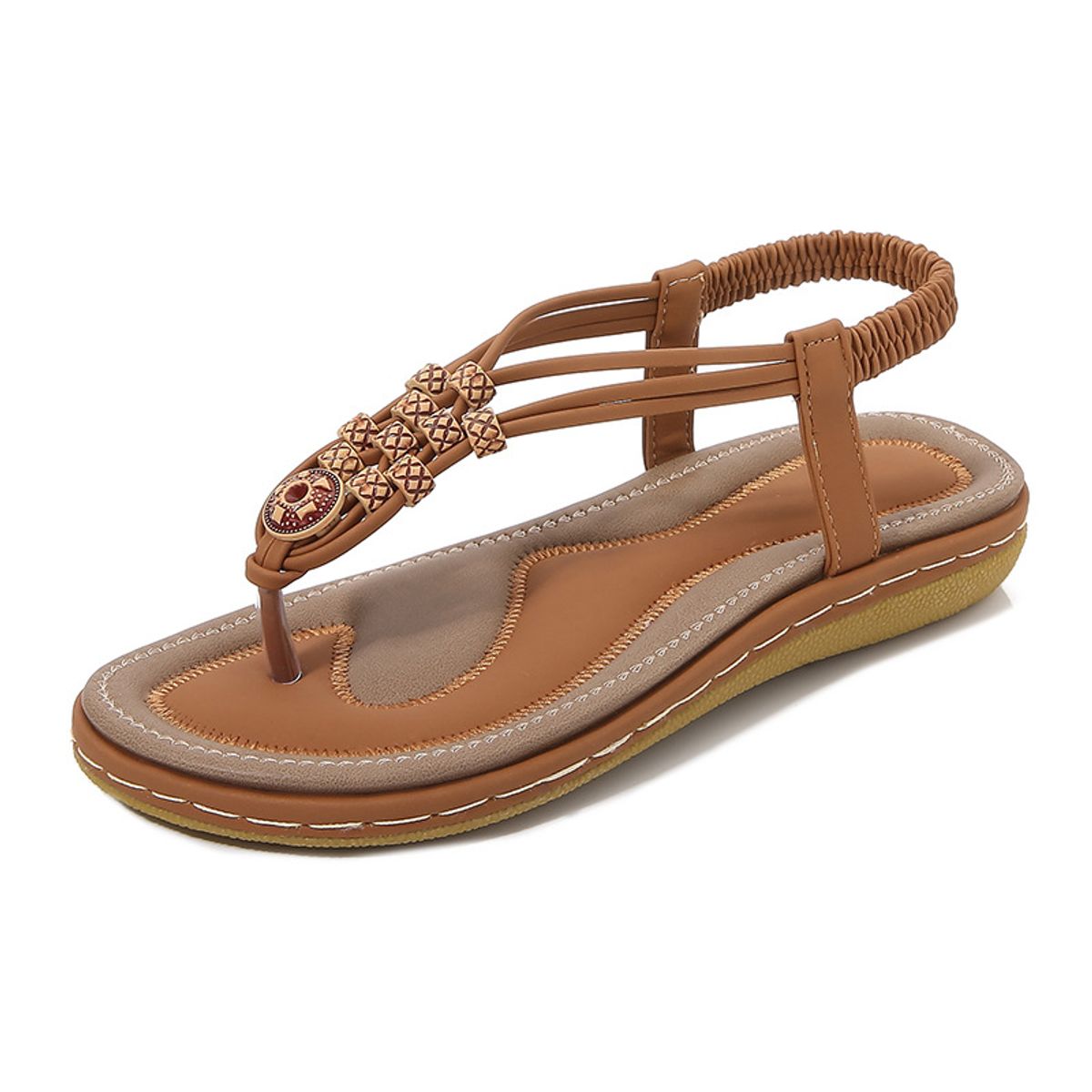 BLWOENS - Zapatillas Sandalias de verano para Mujers - Marrón