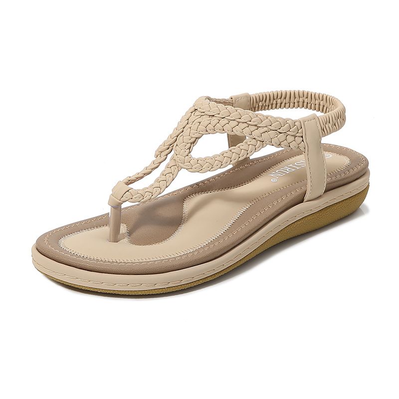 BLWOENS - Zapatillas Sandalias de verano para Mujers - Beige